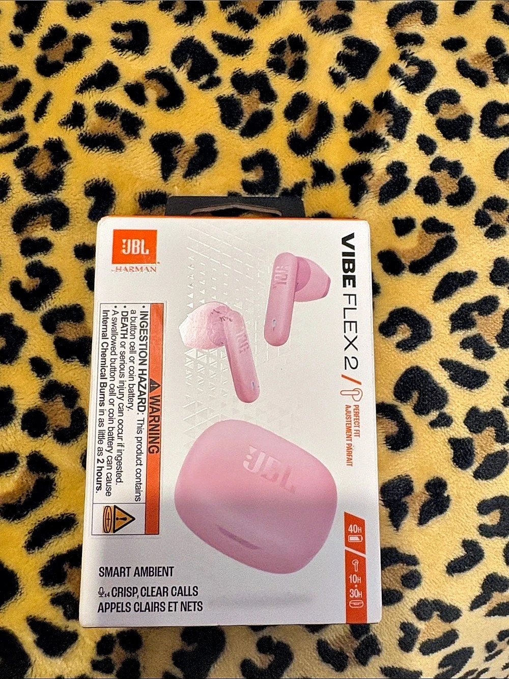JBL Vibe Flex 2 Pink Wireless Earbuds NWT